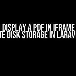 How to Display a PDF in iframe from a Private Disk Storage in Laravel 11?