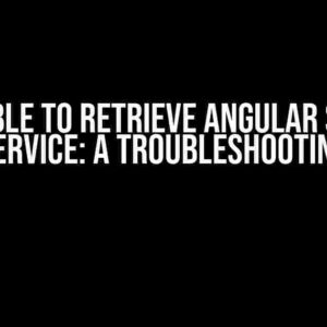 Not Able to Retrieve Angular Signal from Service: A Troubleshooting Guide